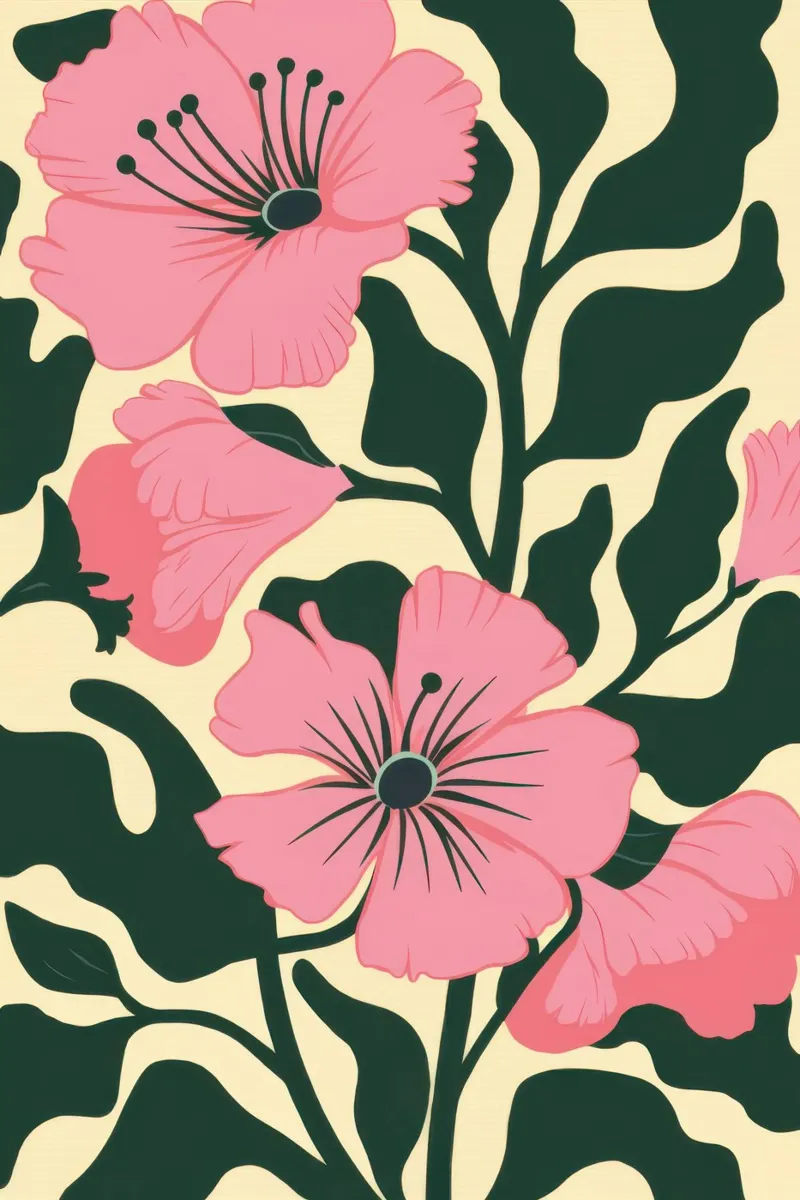 Elegante giardino di gigli poster con telaio in alluminio da Autumn Season