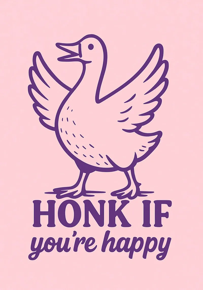 honk if your happy canvas with Floater frame by bojoonxs