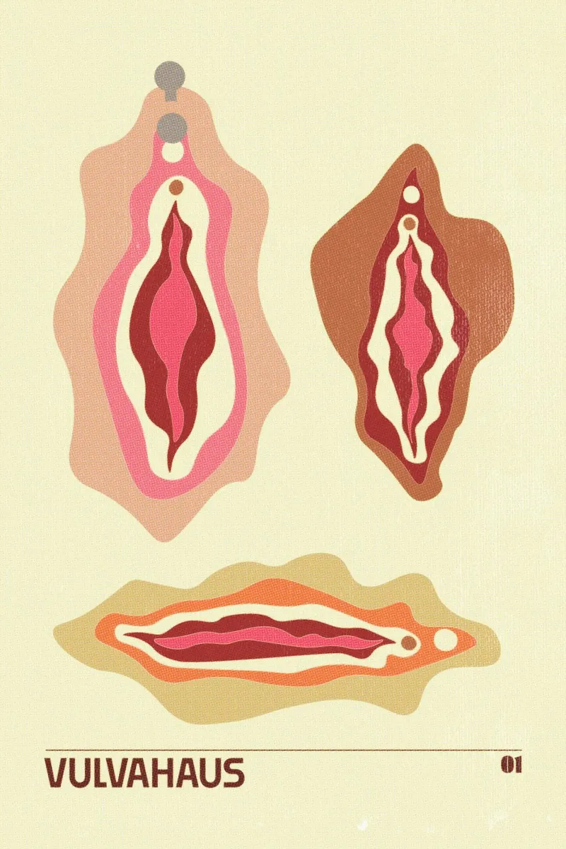 Vulvahaus poster con telaio in alluminio da Jonas Loose