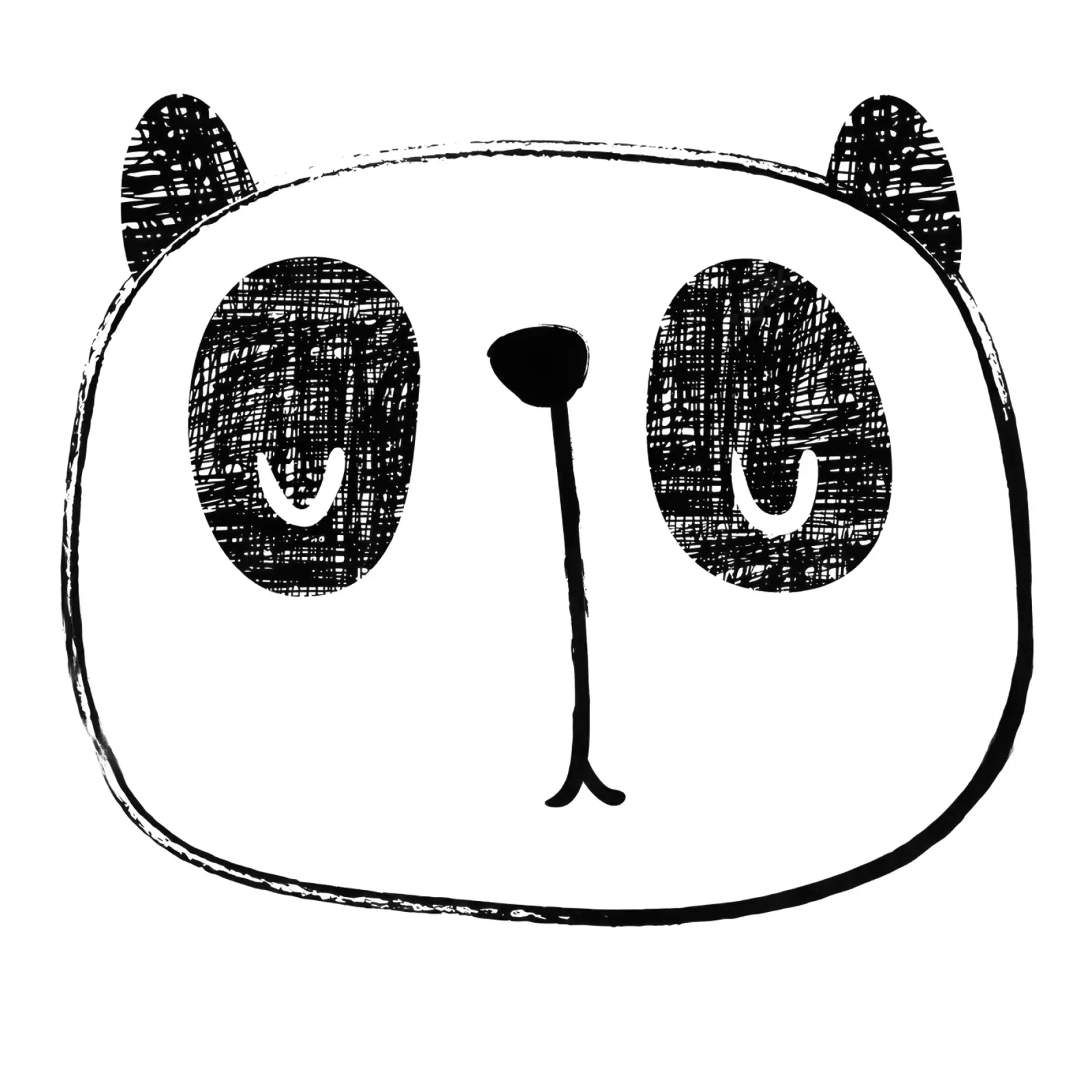 PANDA canvas met Baklijst van muench benjamin