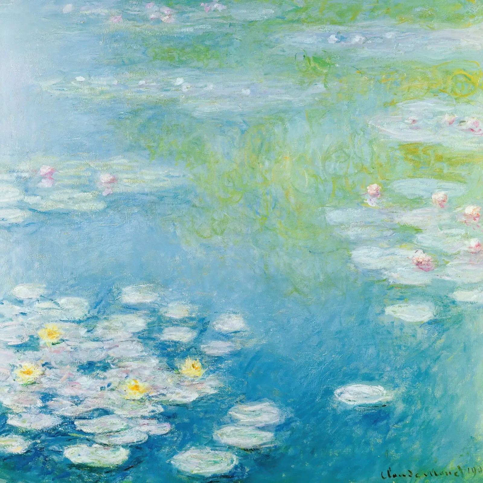 Claude MOnet Ninfee 3 poster con telaio in alluminio da clay bobby