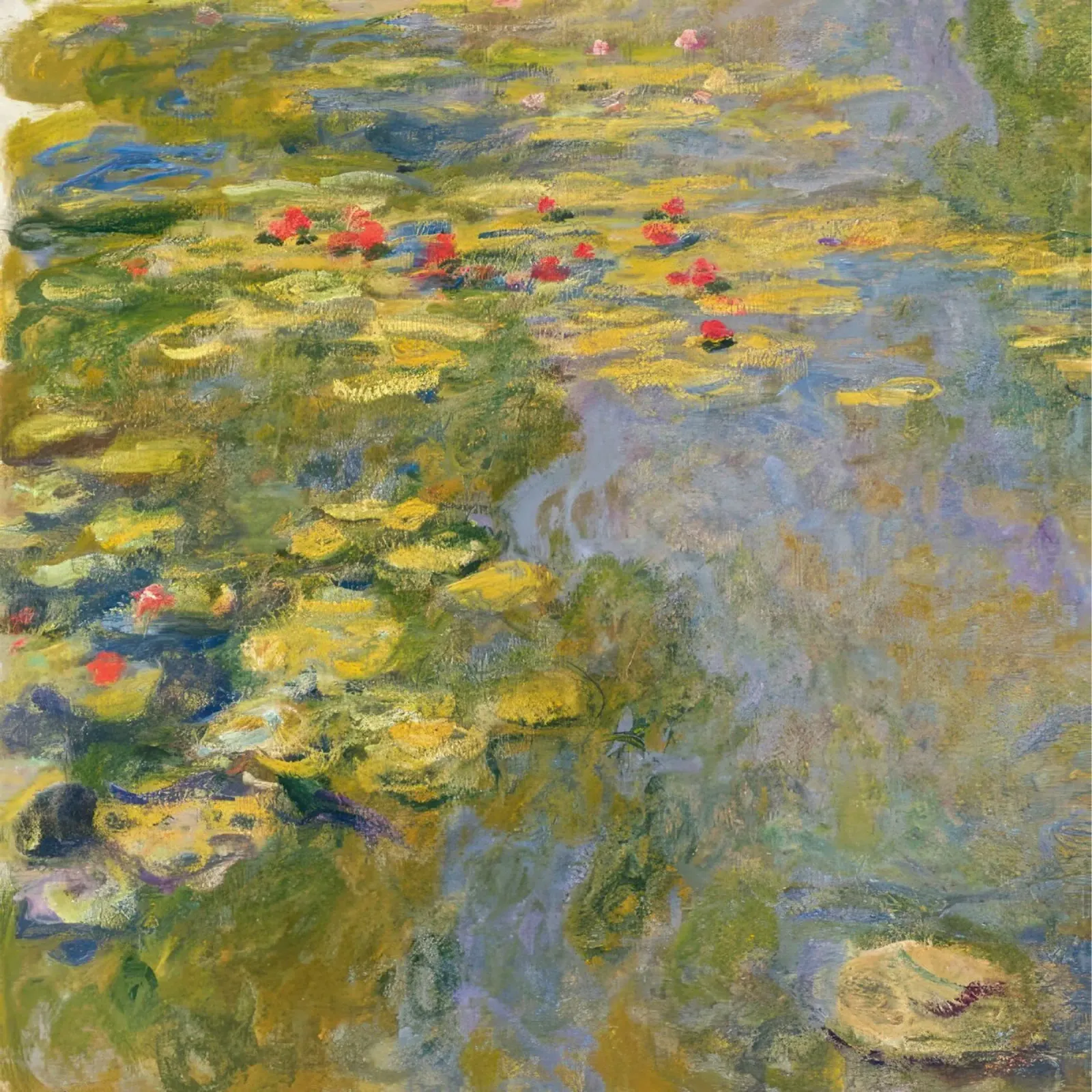 Claude MOnet Ninfee 5 poster con telaio in legno da clay bobby