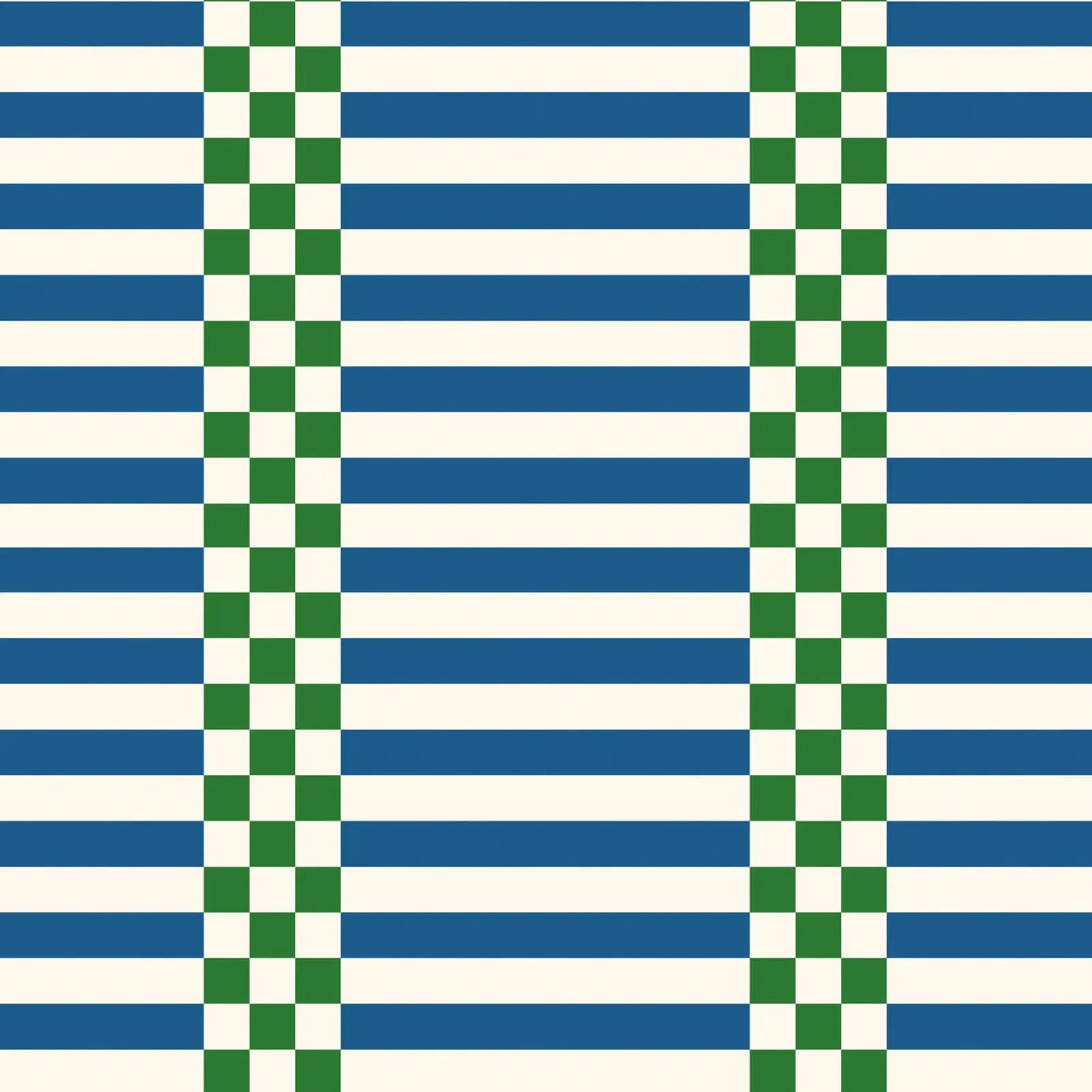 Green and blue checks and lines canvas with Floater frame by TijanaArtStudio88
