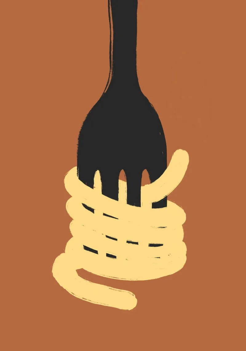 Noodeling around - Bolognese poster with plastic frame by felixschuster