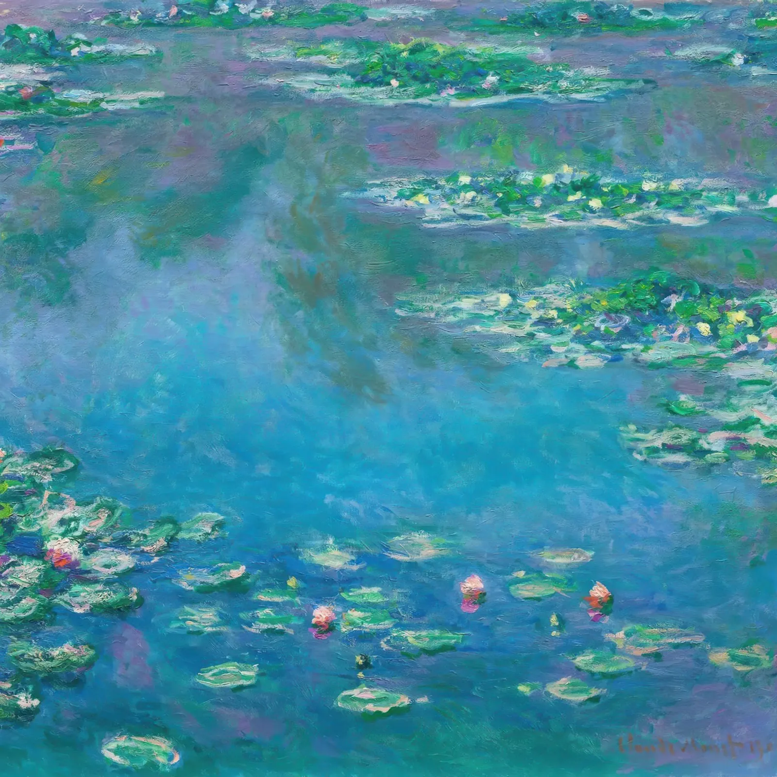 Claude monet Ninfee 9 poster con telaio in alluminio da clay bobby