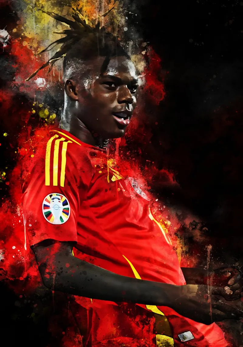 Nico Williams poster con telaio in plastica da MasterInkArt