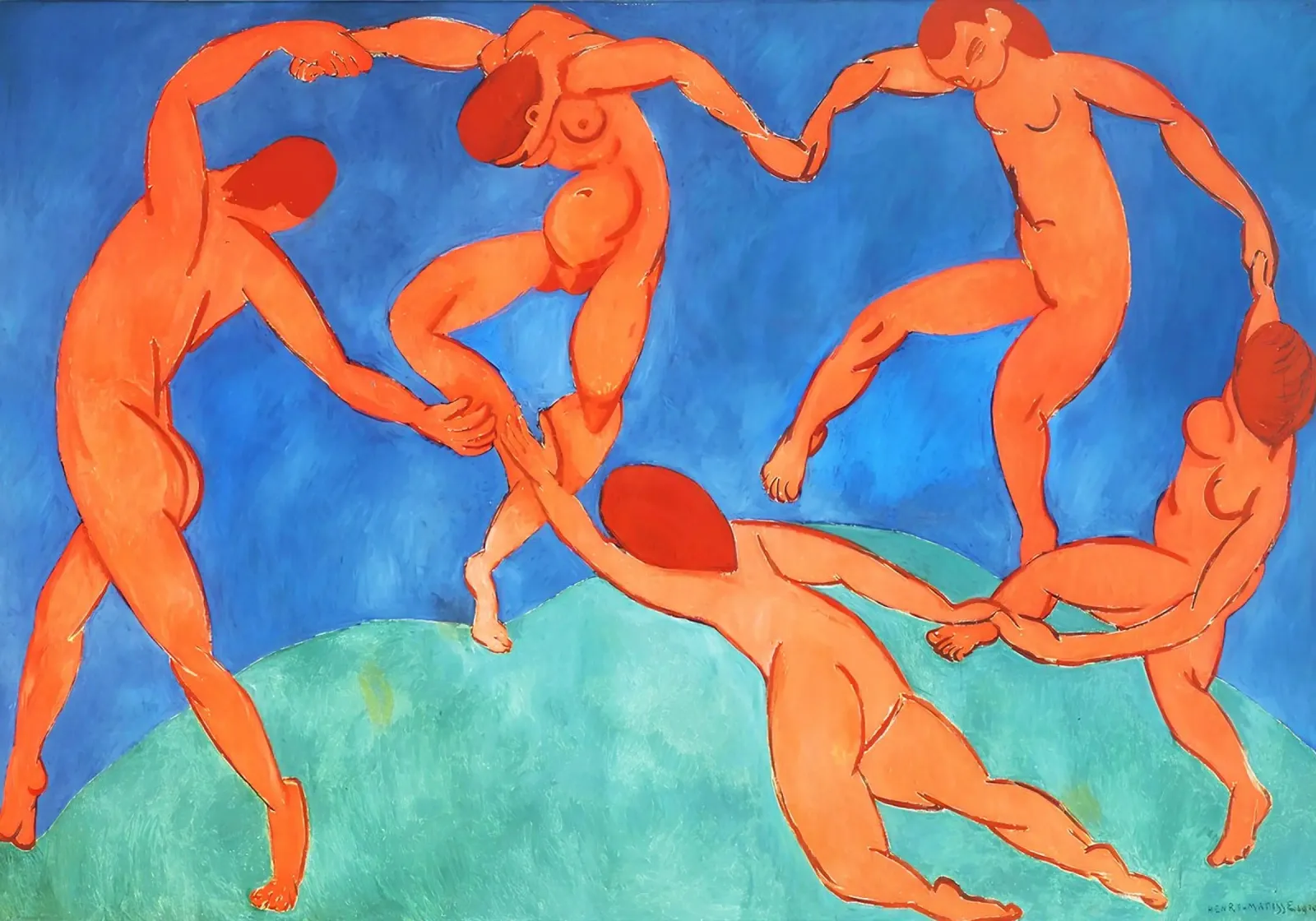 La Danse II (1930-1933) di Henri Matisse poster con telaio in legno da Art History