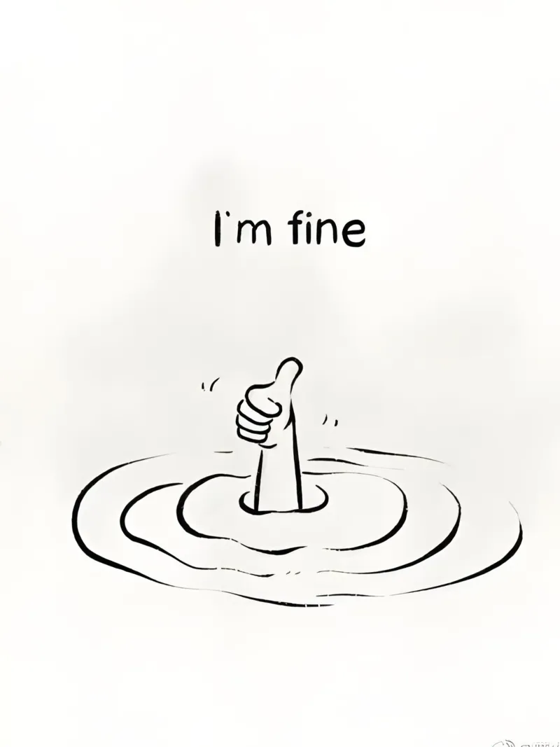 "Im fine" poster da Type & Tape