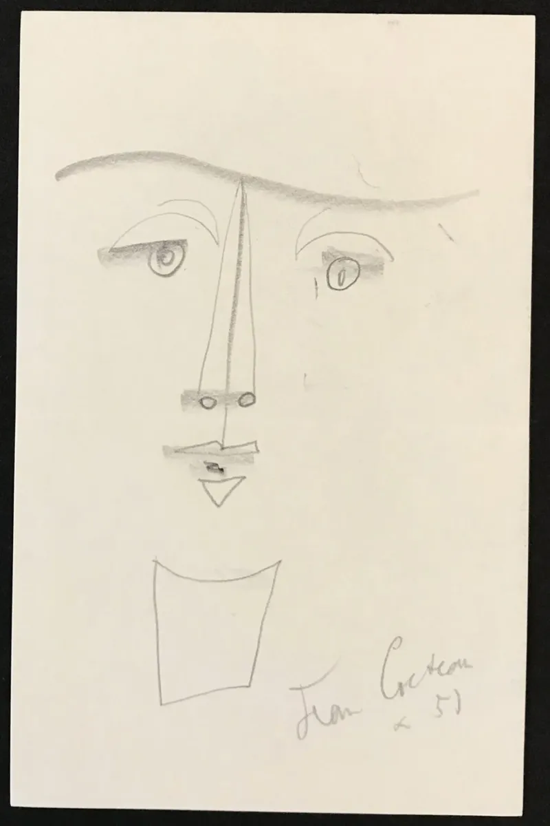 Jean Cocteau - Volto astratto poster da Collins Shop
