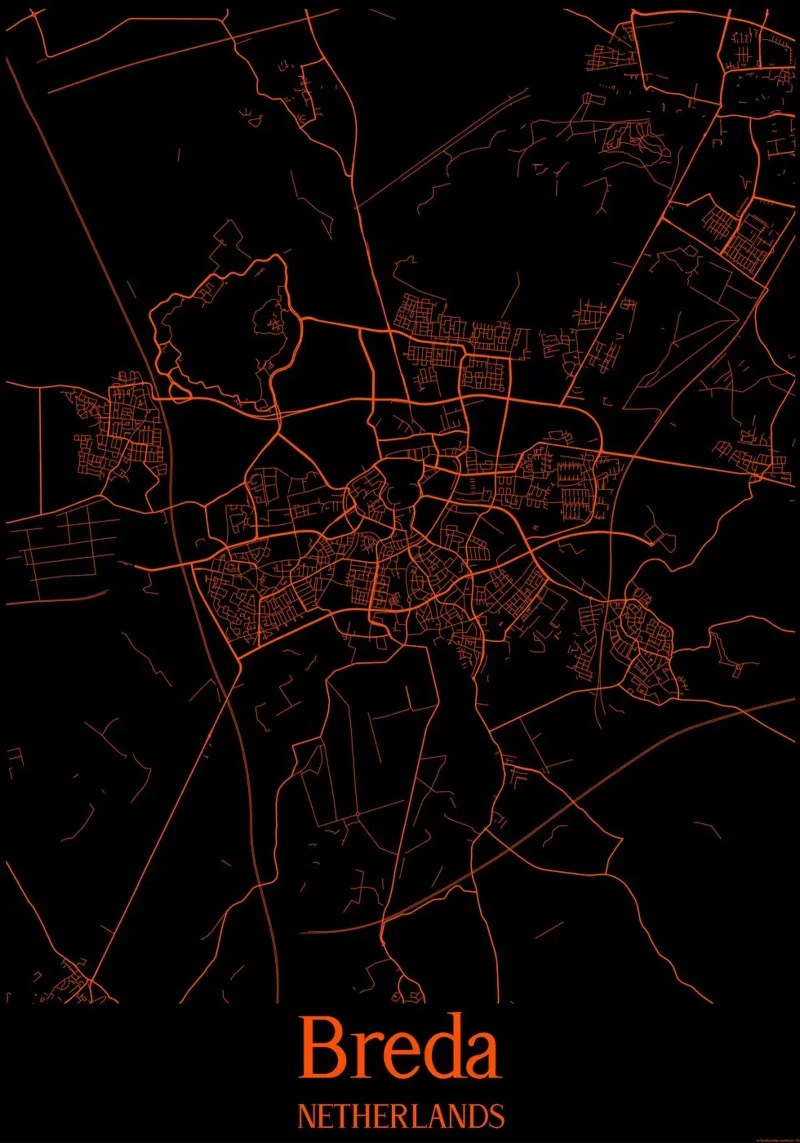 Breda poster con telaio in alluminio da MiMap