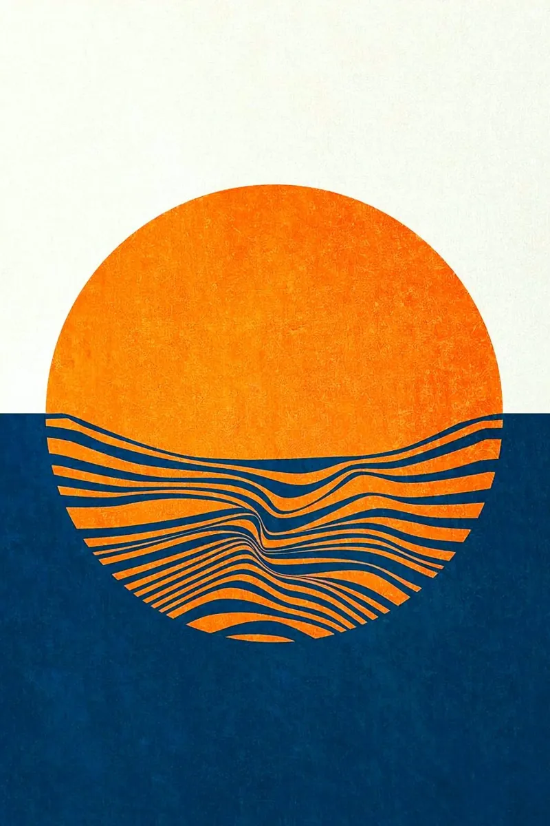 shape of sun poster con telaio in legno da Good days