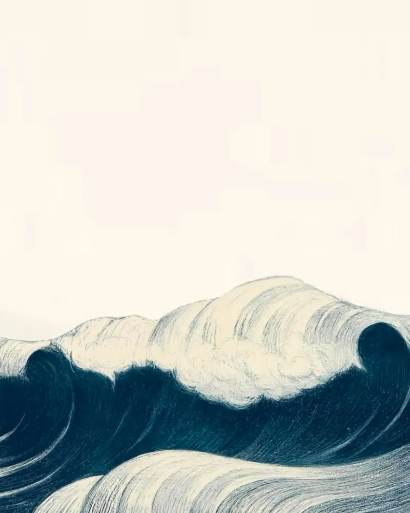 big wave poster con telaio in plastica da Good days