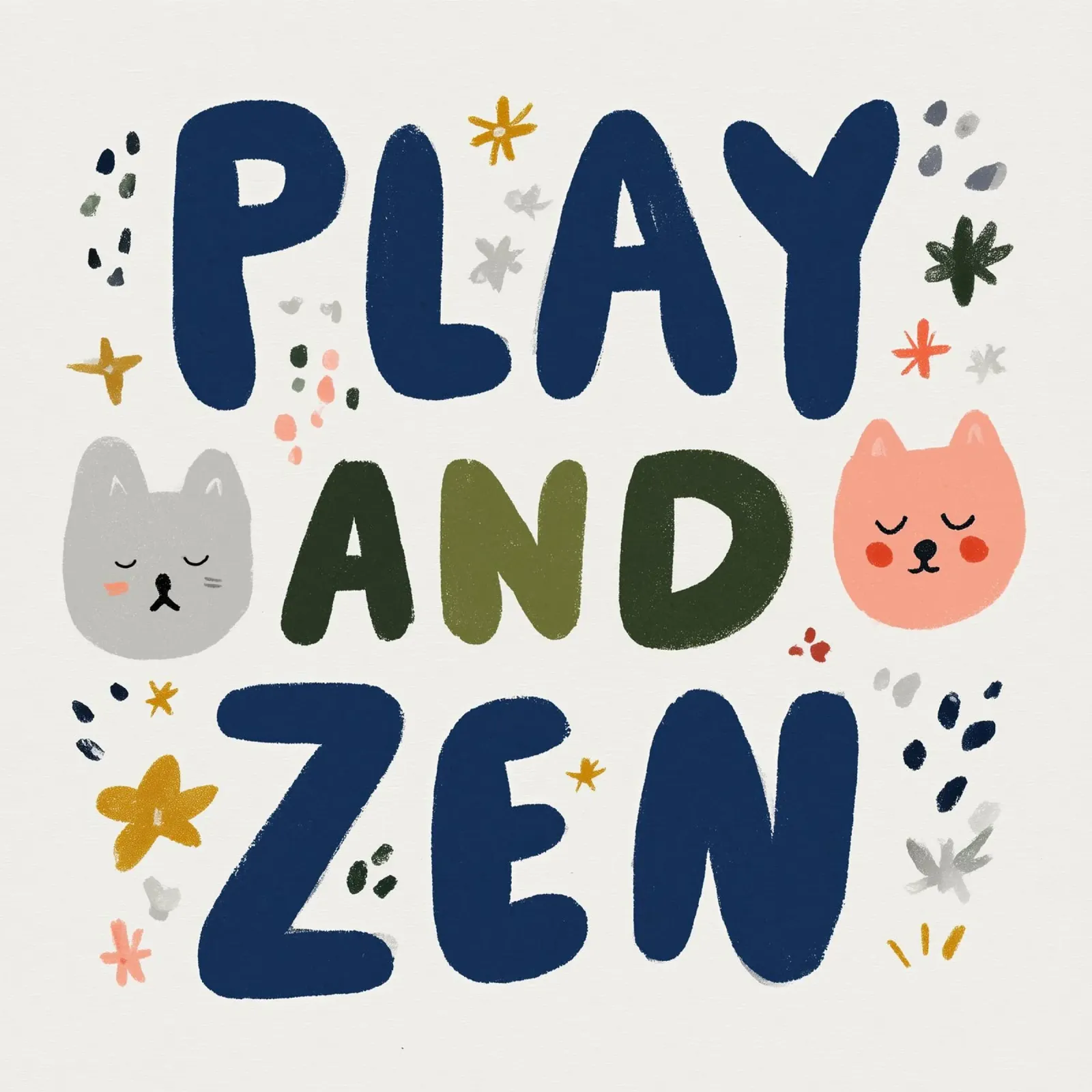 Play And Zen No 03 tela con Cornice a cassetta da treechild