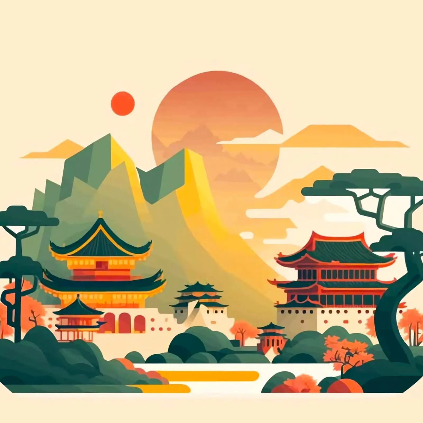 calm scene nature poster con telaio in plastica da lily