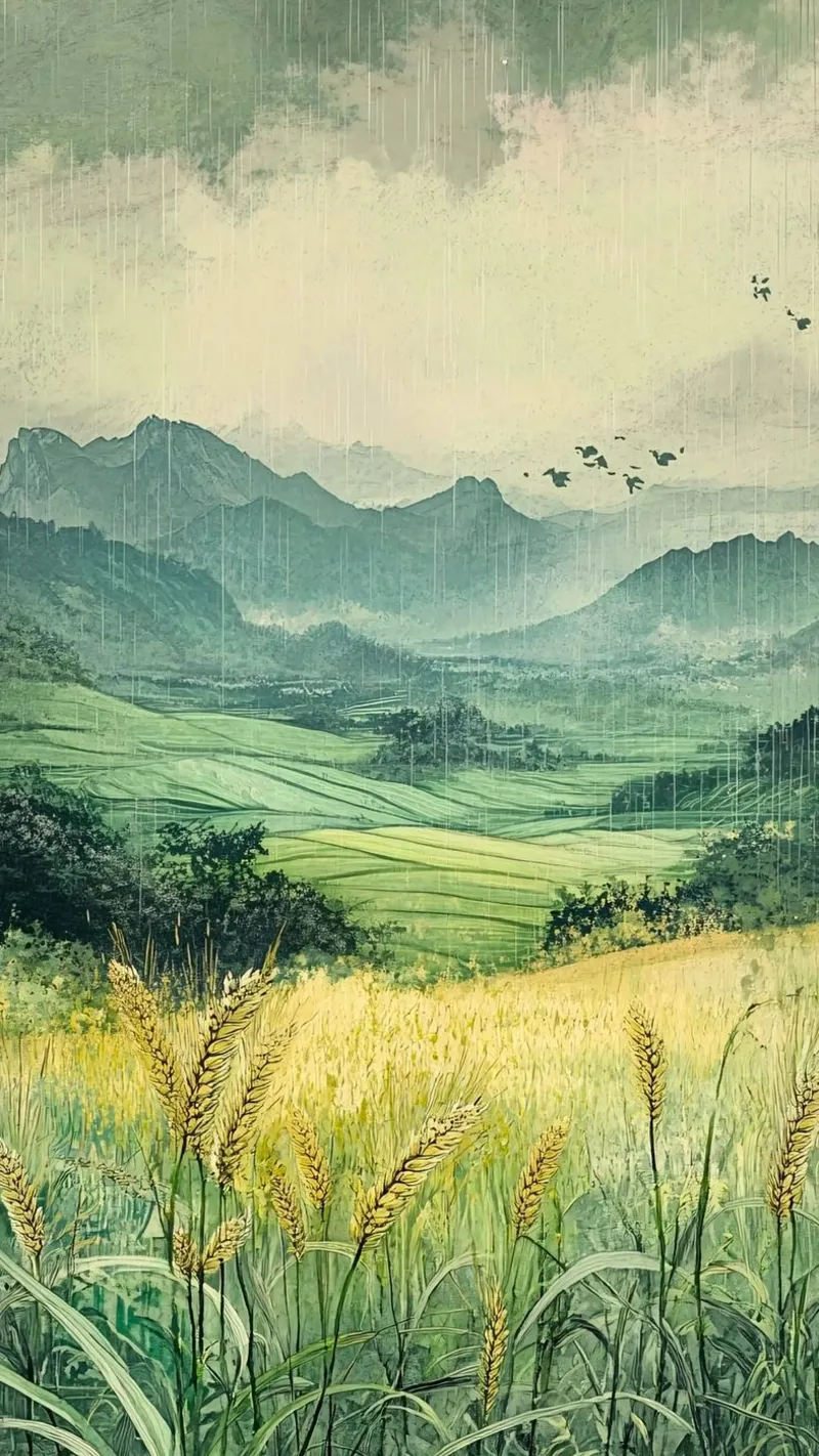 calm scenic field poster da kichin