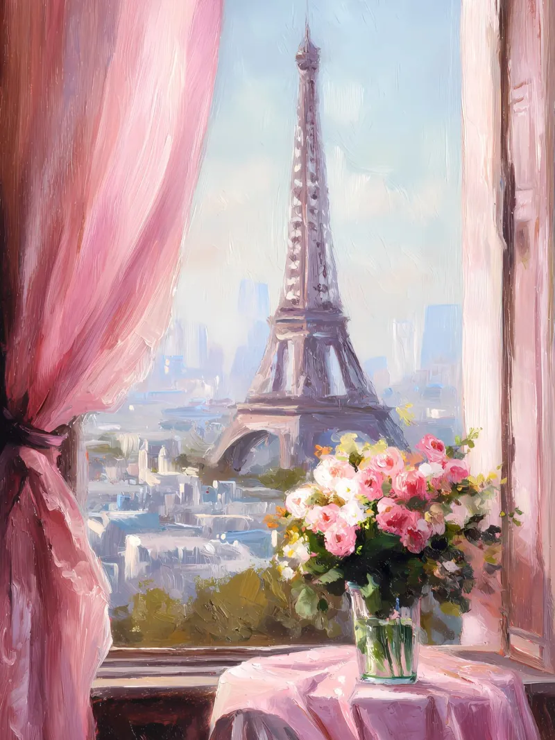 Parigi, Torre Eiffel poster con telaio in plastica da IamHomeStudio