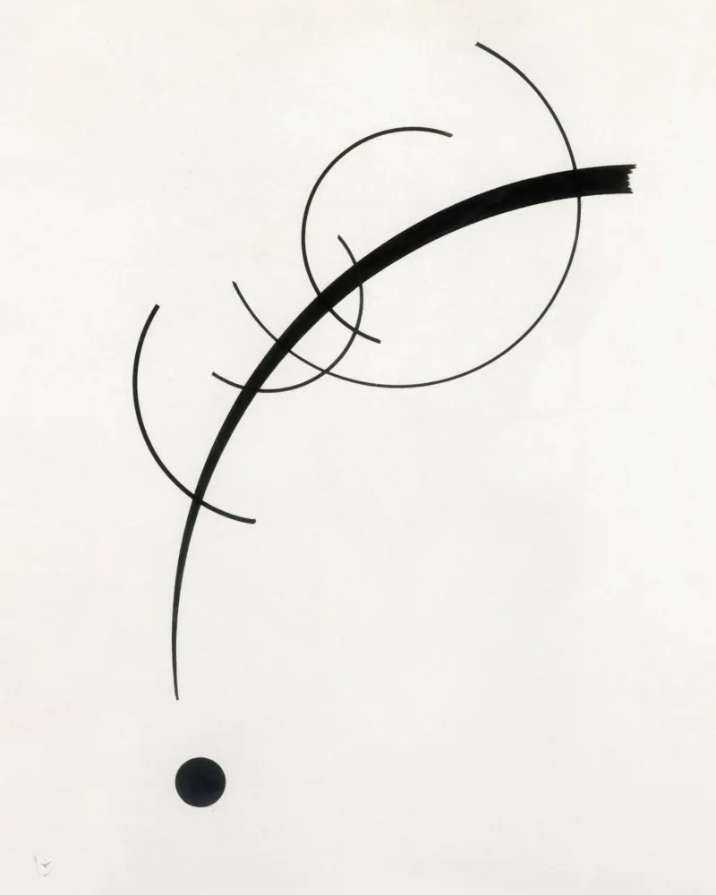 Free Curve to the Point poster con telaio in legno da vintageshop