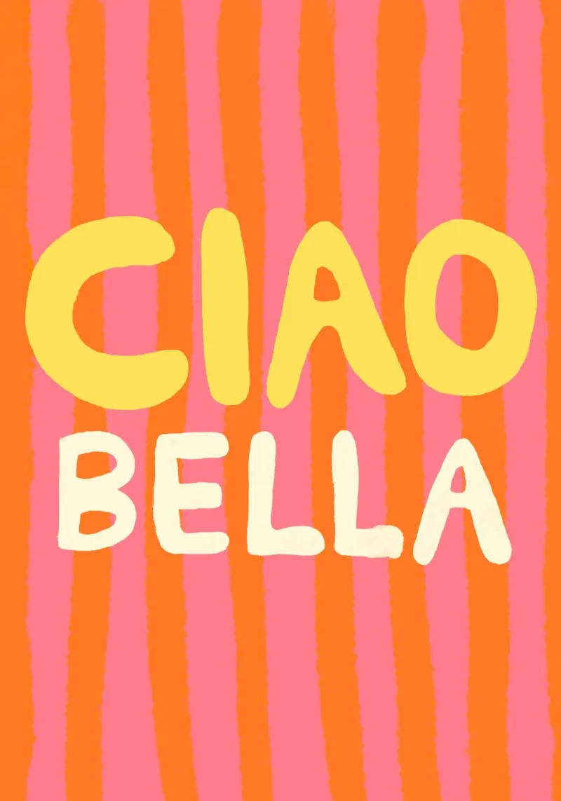 Ciao Bella Orange Pink hahnemühle by Studio Dolci