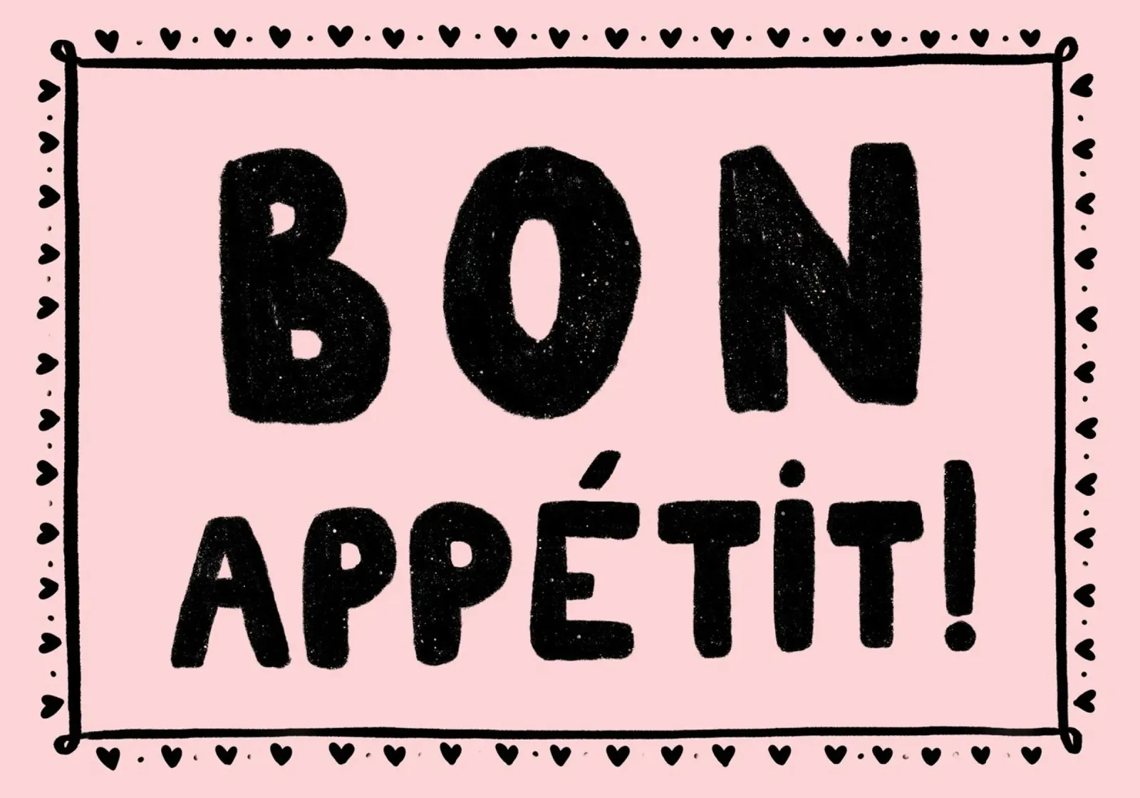 Poster Bon Appétit, decorazione da parete per la cucina, citazione francese poster con telaio in alluminio da vintagepod