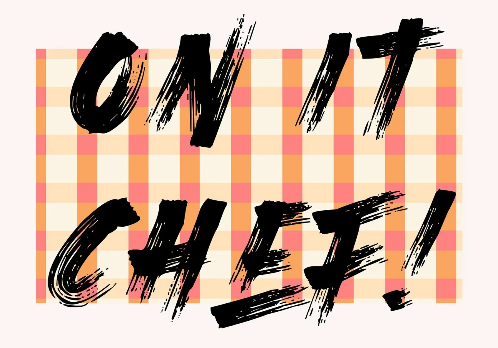 Su di esso Chef! Decorazione da parete per la cucina, Citazione da buongustaio poster con telaio in legno da vintagepod
