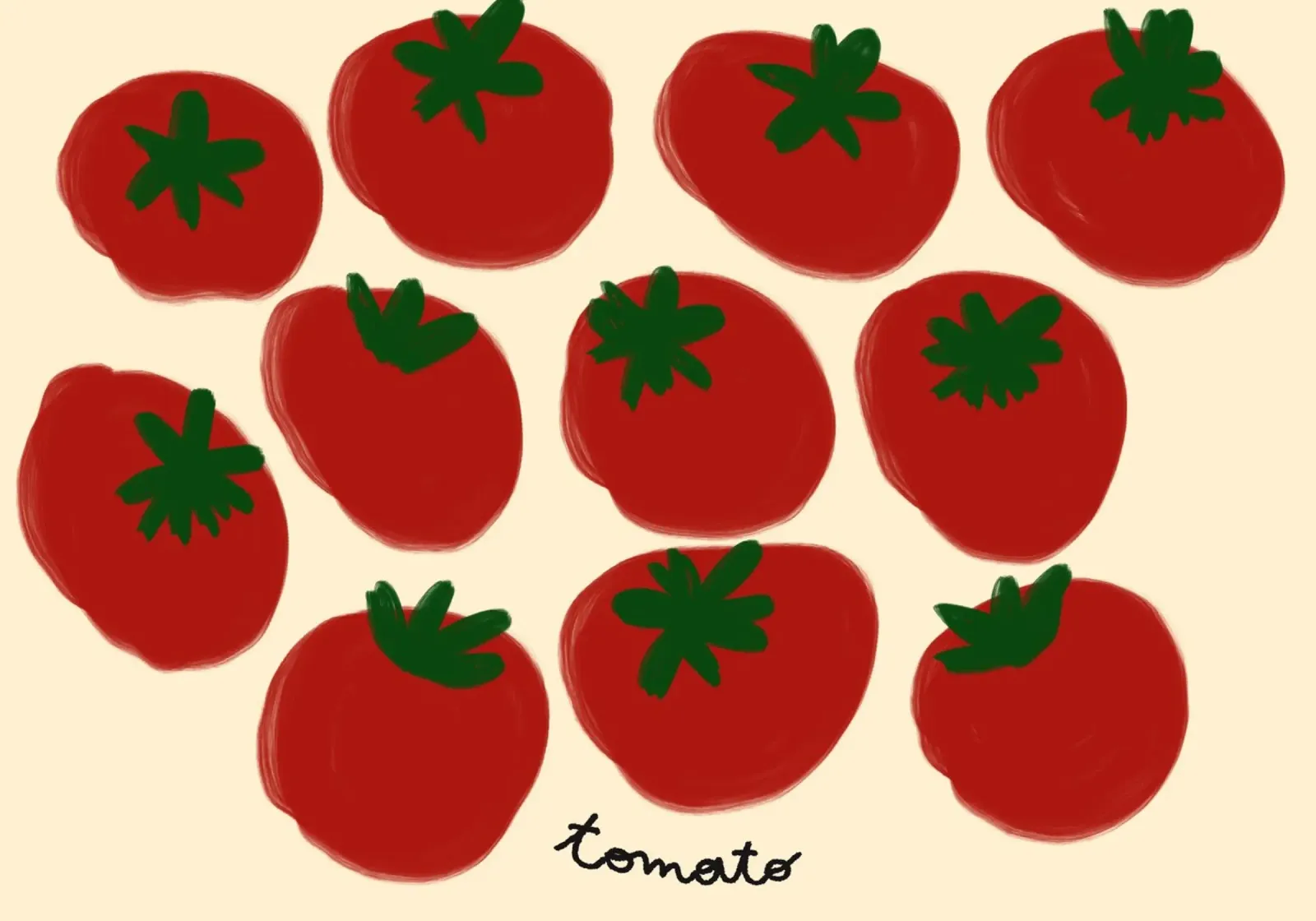 Tomate Pop Art, Abstraktes Obst, Wanddekoration Küche Poster von vintagepod