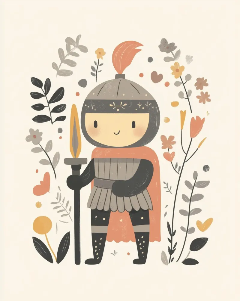 Cavaliere stravagante poster con telaio in plastica da Happy Littles