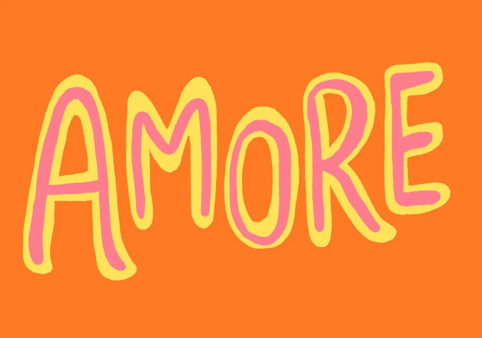 Amore Orange Poster von Studio Dolci