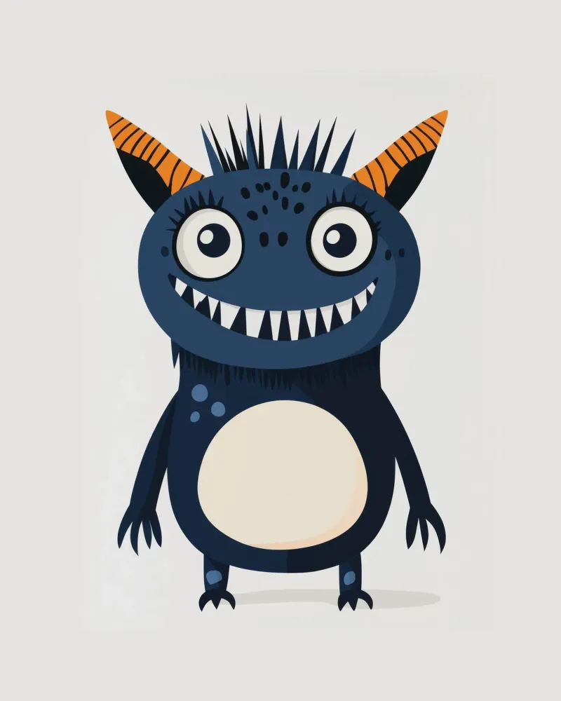 Mostro stravagante poster con telaio in alluminio da Happy Littles