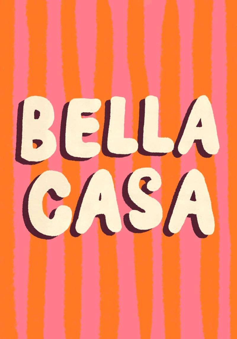 Bella Casa Pink Orange Poster von Studio Dolci