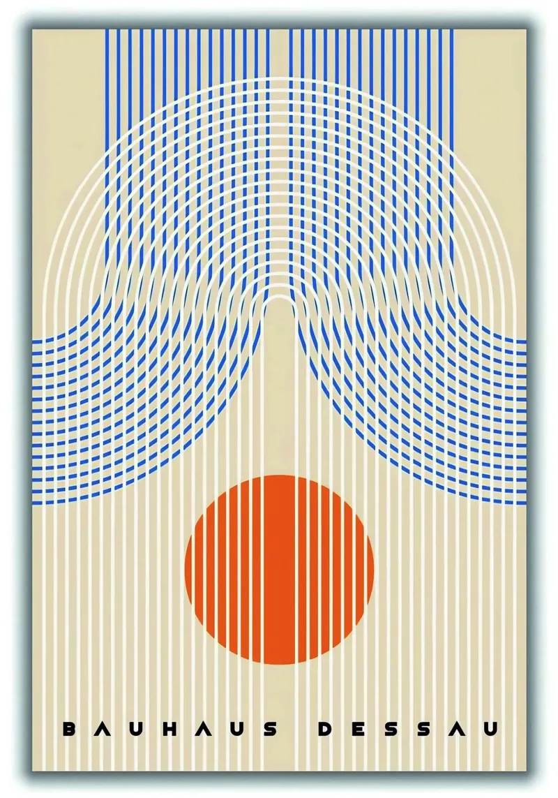 Bauhaus Dessau poster con telaio in legno da Brooke