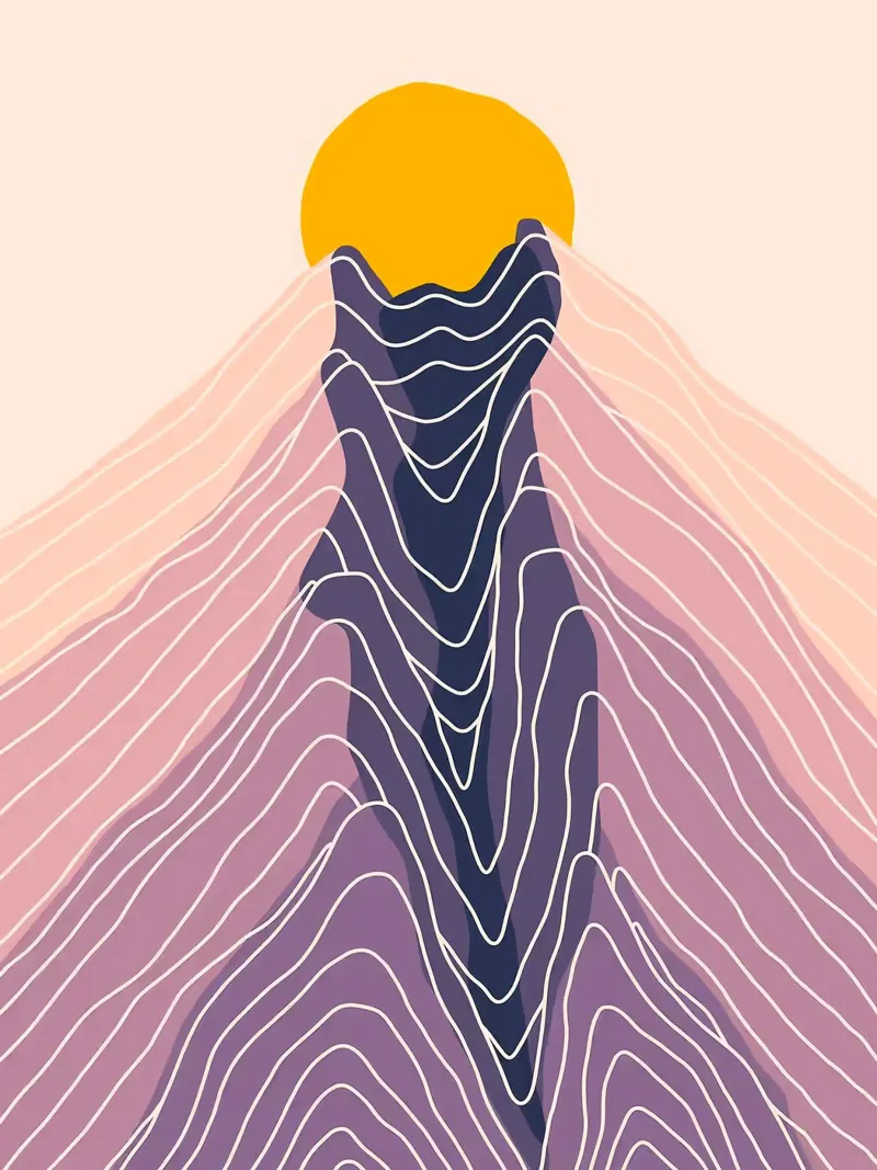 Merapi poster con marco de plástico de Maria Lang