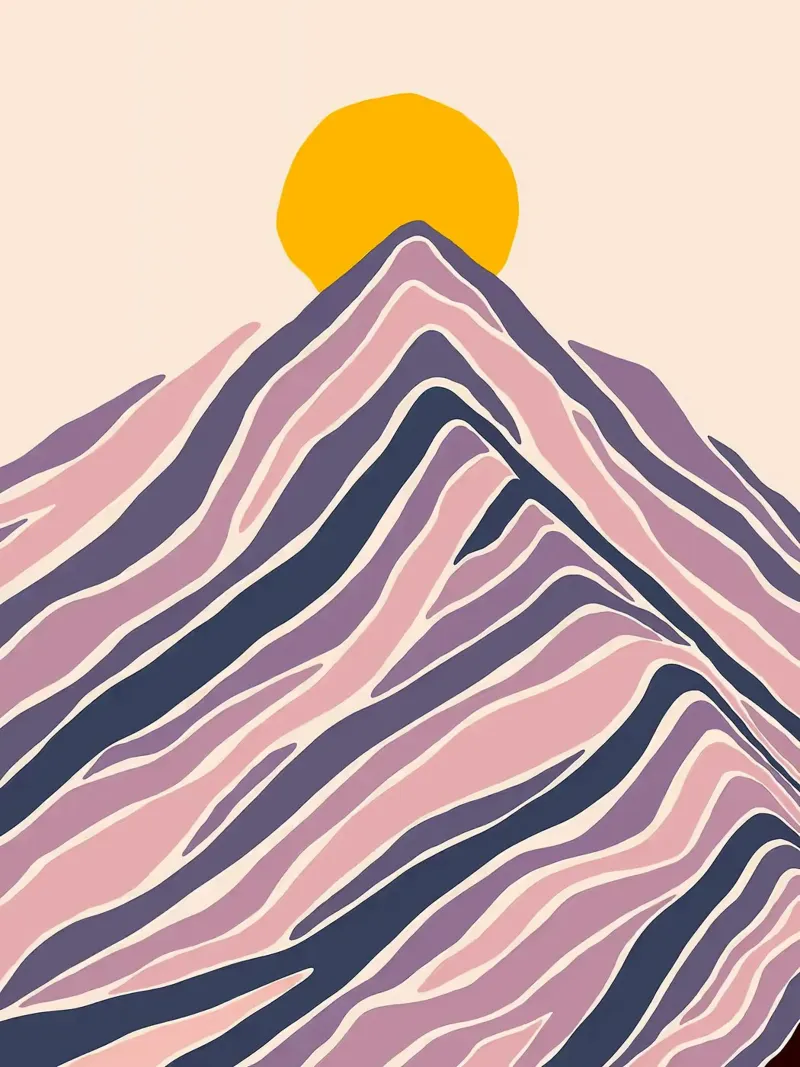 Sunset poster con telaio in legno da Maria Lang