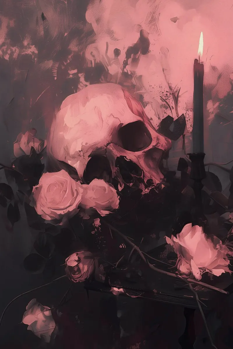 Dark Bloom No 02 poster con telaio in alluminio da treechild