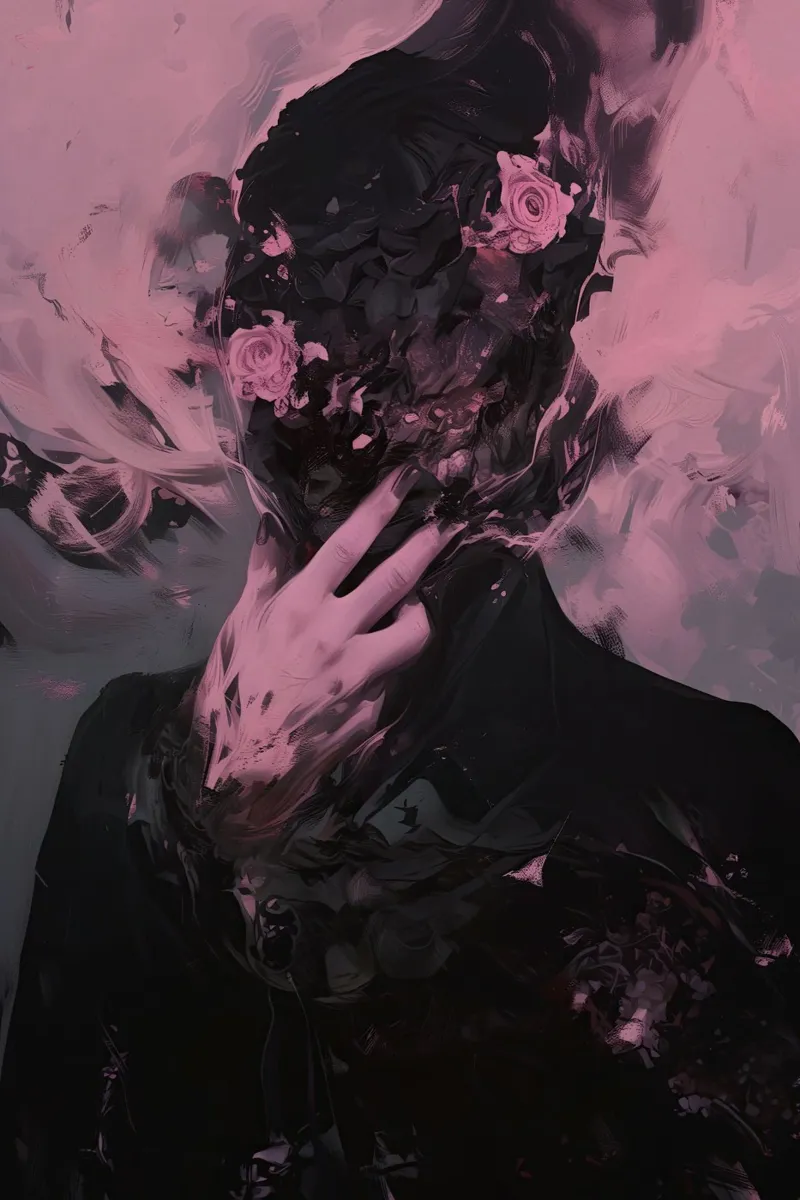 Dark Bloom No 02 poster con telaio in plastica da treechild