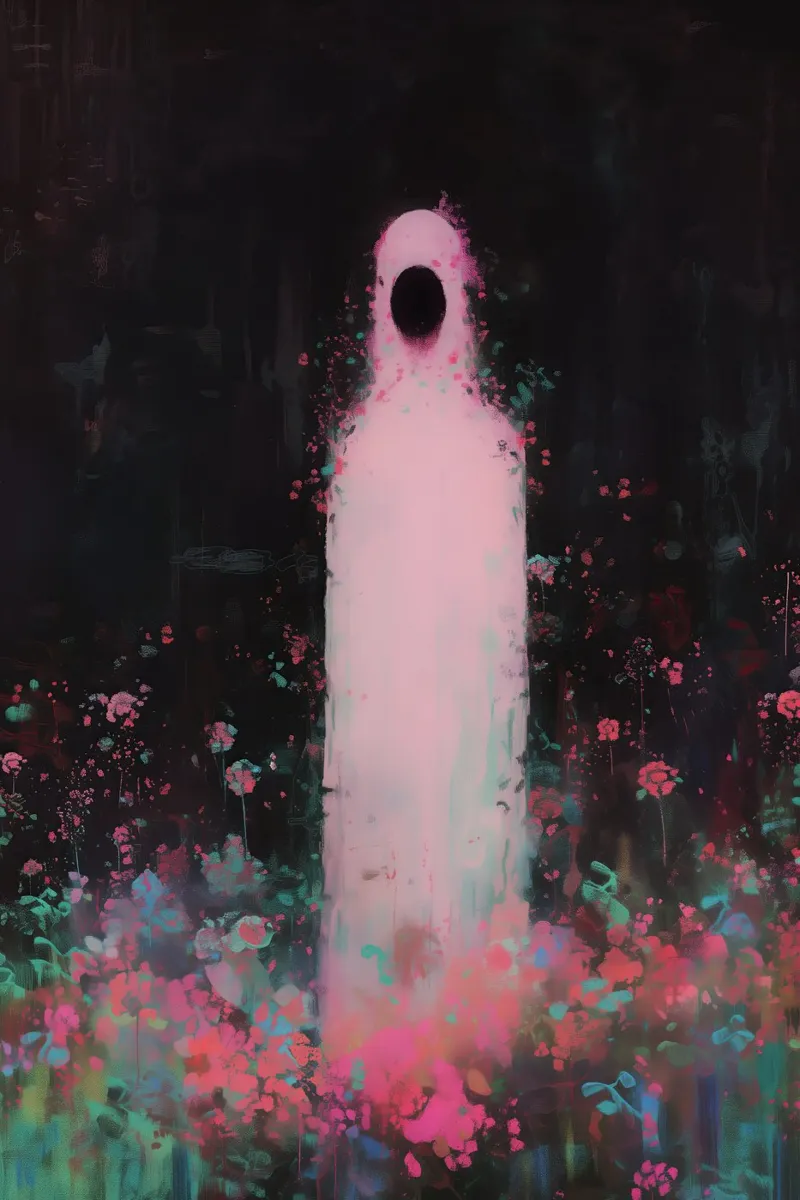 Dark Bloom No 05 poster con telaio in legno da treechild