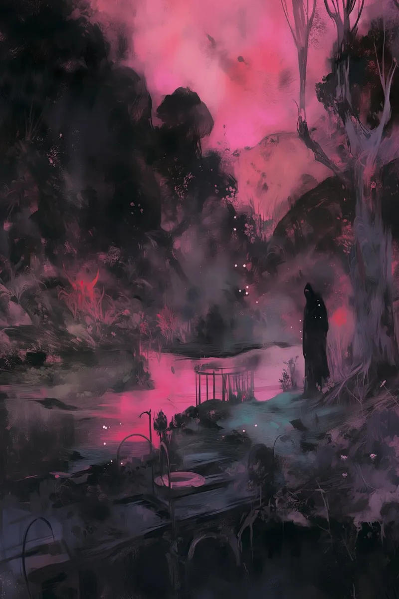 Dark Bloom No 07 poster con telaio in plastica da treechild
