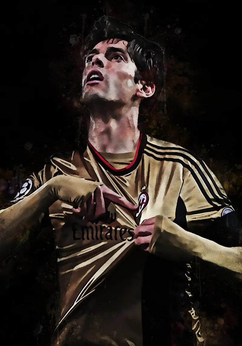Ricardo Kaka poster con telaio in plastica da MasterInkArt