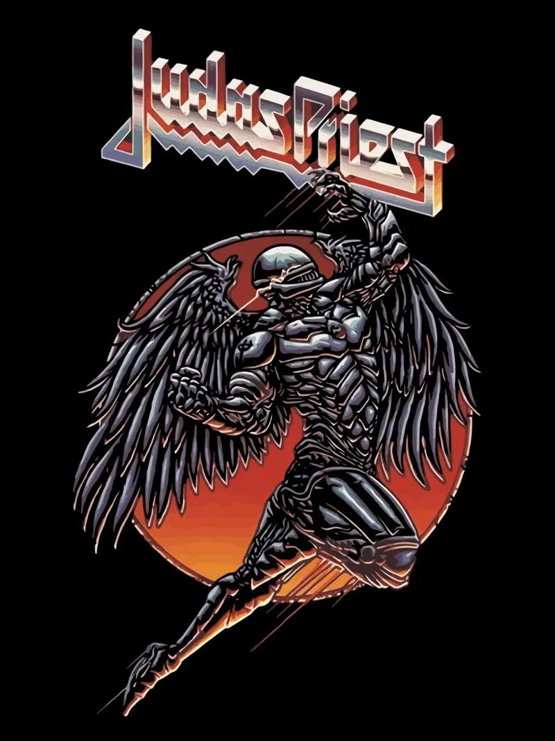 Judas Priest poster con telaio in legno da Musadad Shop