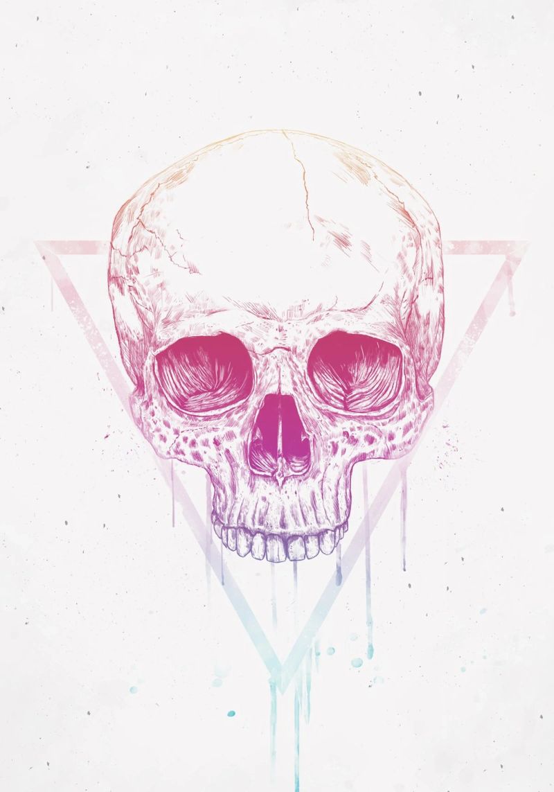 Skull in a triangle pellicola backlit da Balazs Solti