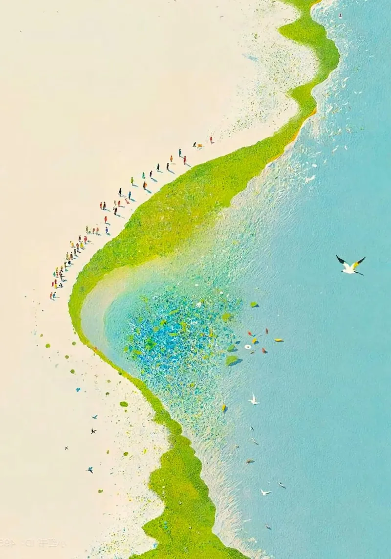 sparkling seaside poster con telaio in alluminio da carsa