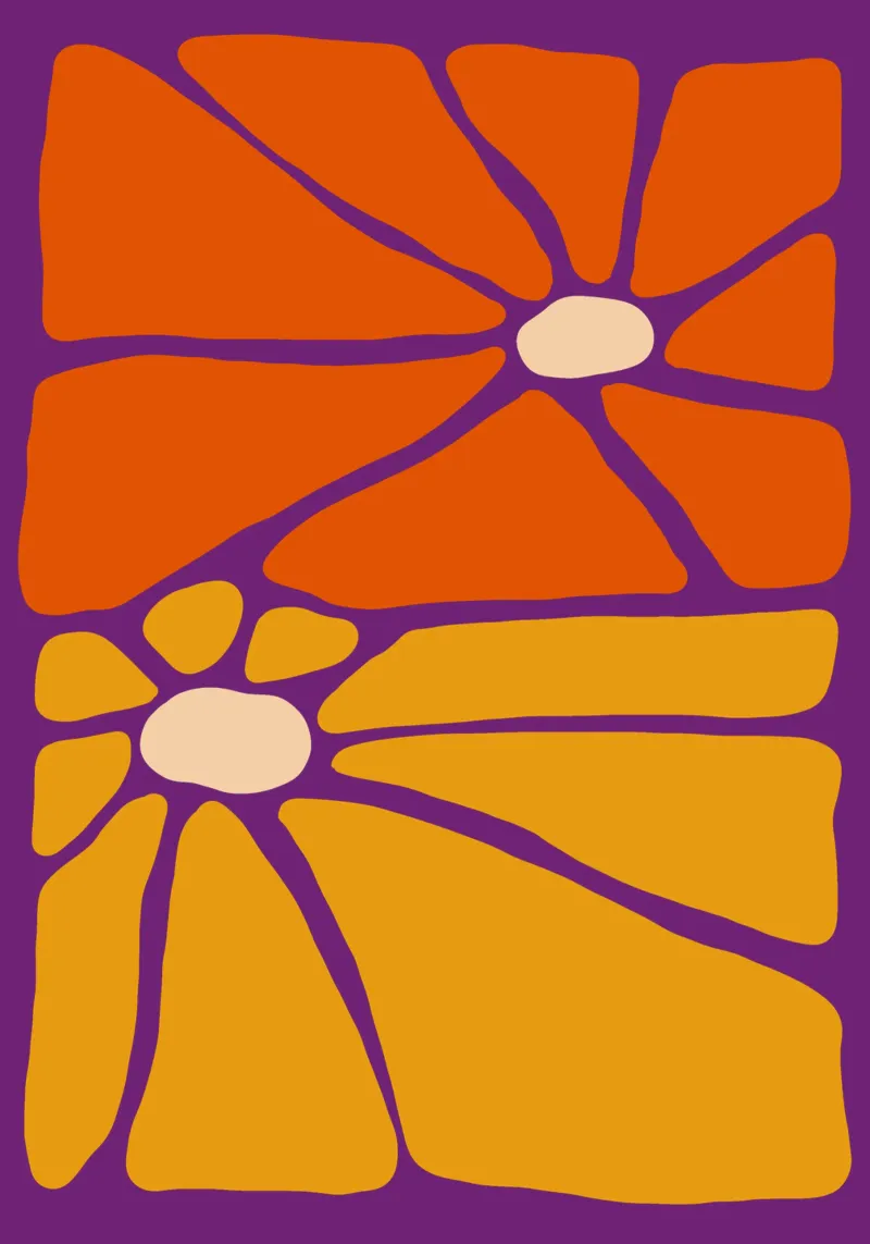 Sunburst Bloom canvas with Floater frame by TijanaArtStudio88