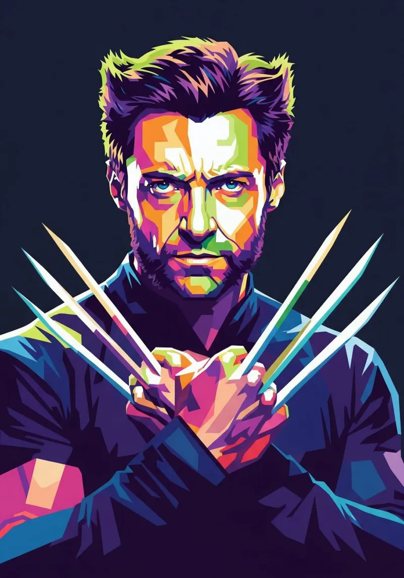 Hugh Jackman X-MEN poster con telaio in legno da Hantamrata
