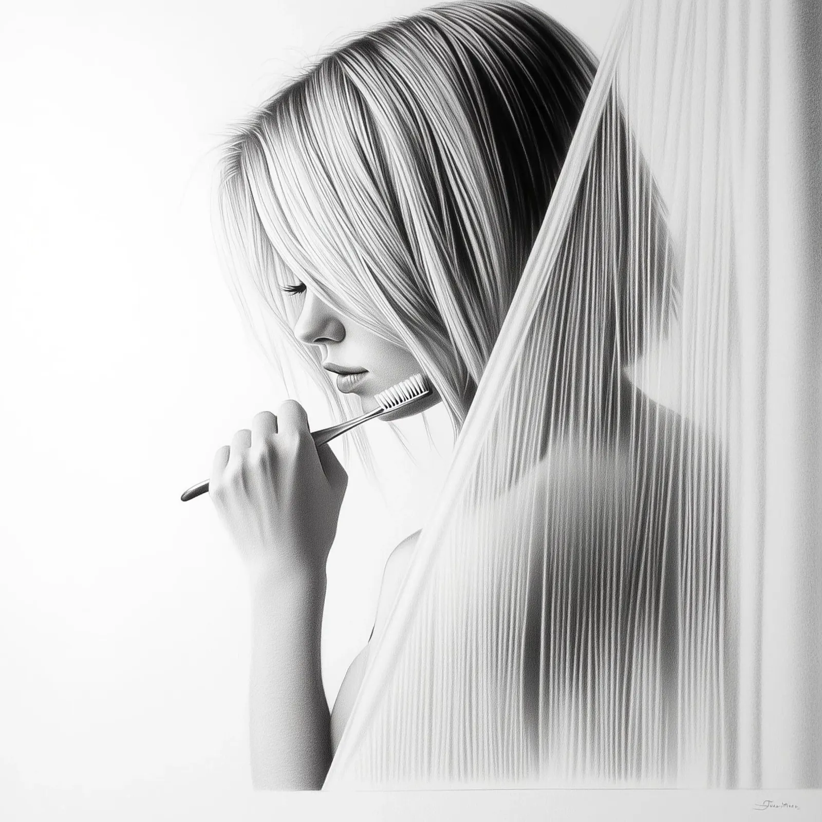 Morning Serenity: A Quiet Moment tela con Cornice a cassetta da Synthaira