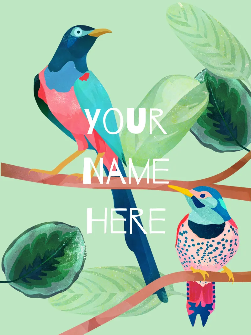 Birds Personified alu-dibond by Goed Blauw
