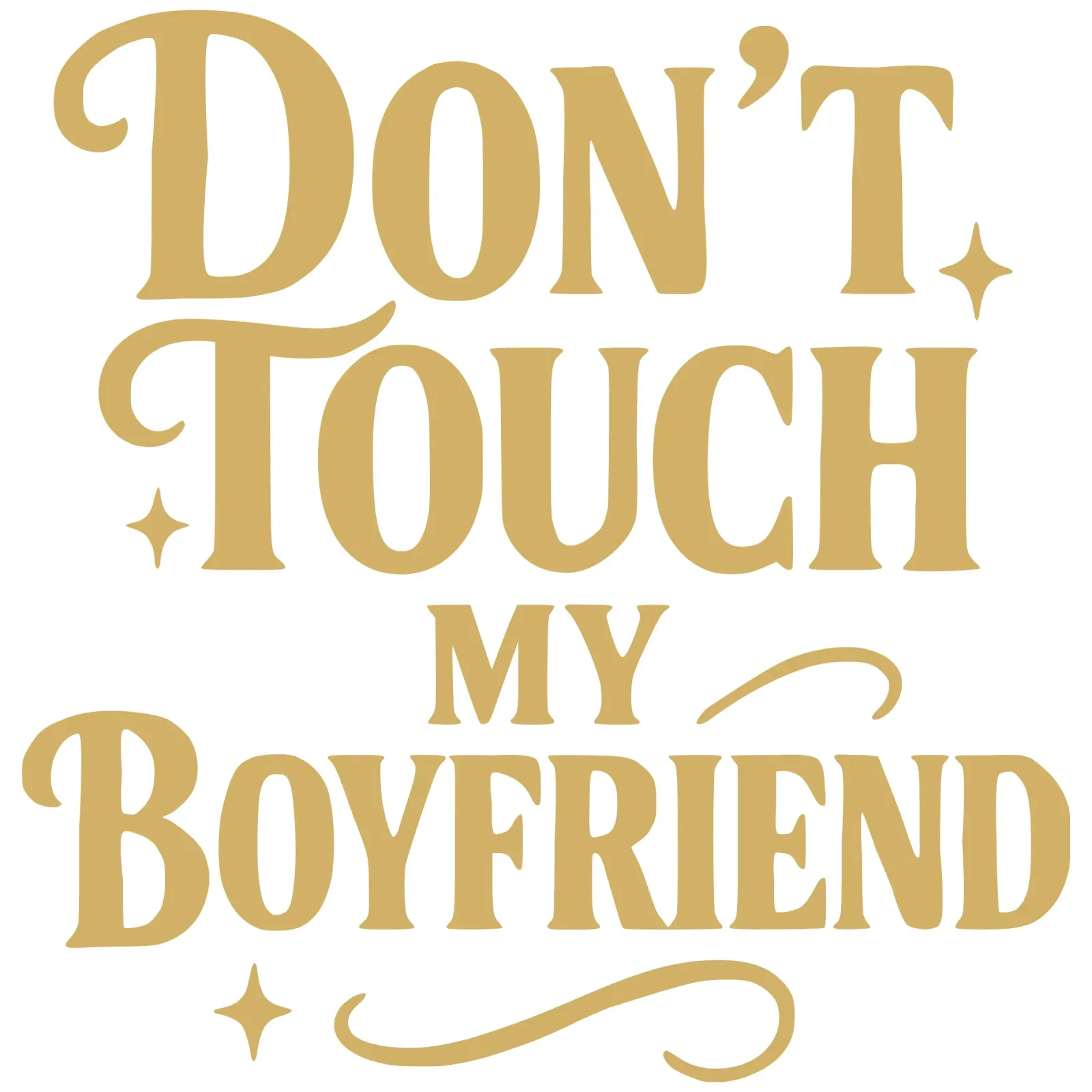 Don't touch my boyfriend tela con Cornice a cassetta da RB-Quotes
