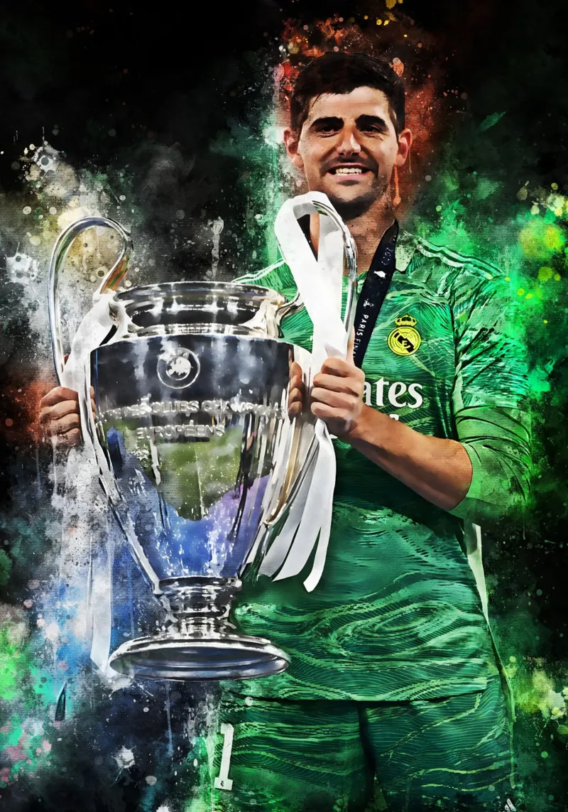 Thibaut Courtois poster con telaio in plastica da MasterInkArt
