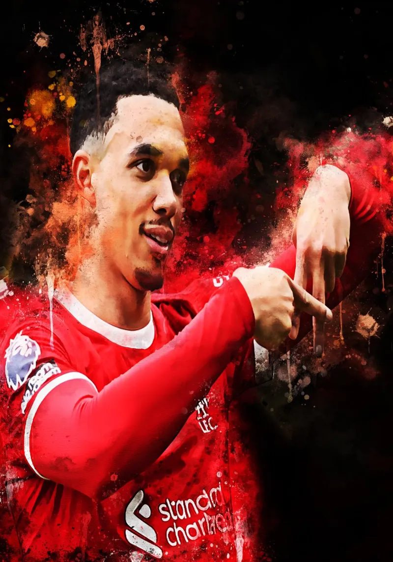 Trent Alexander-Arnold poster con telaio in legno da MasterInkArt