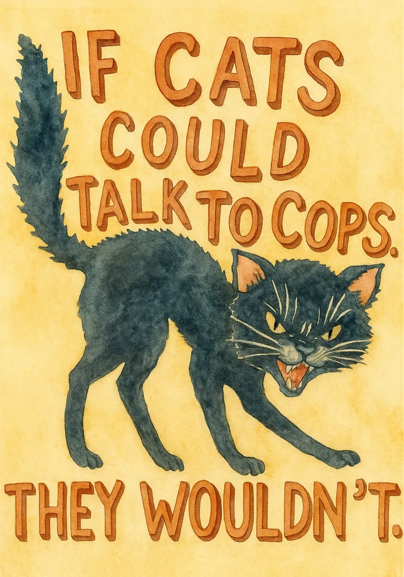 gatto nero faccia arrabbiata tela con Cornice a cassetta da mompunks