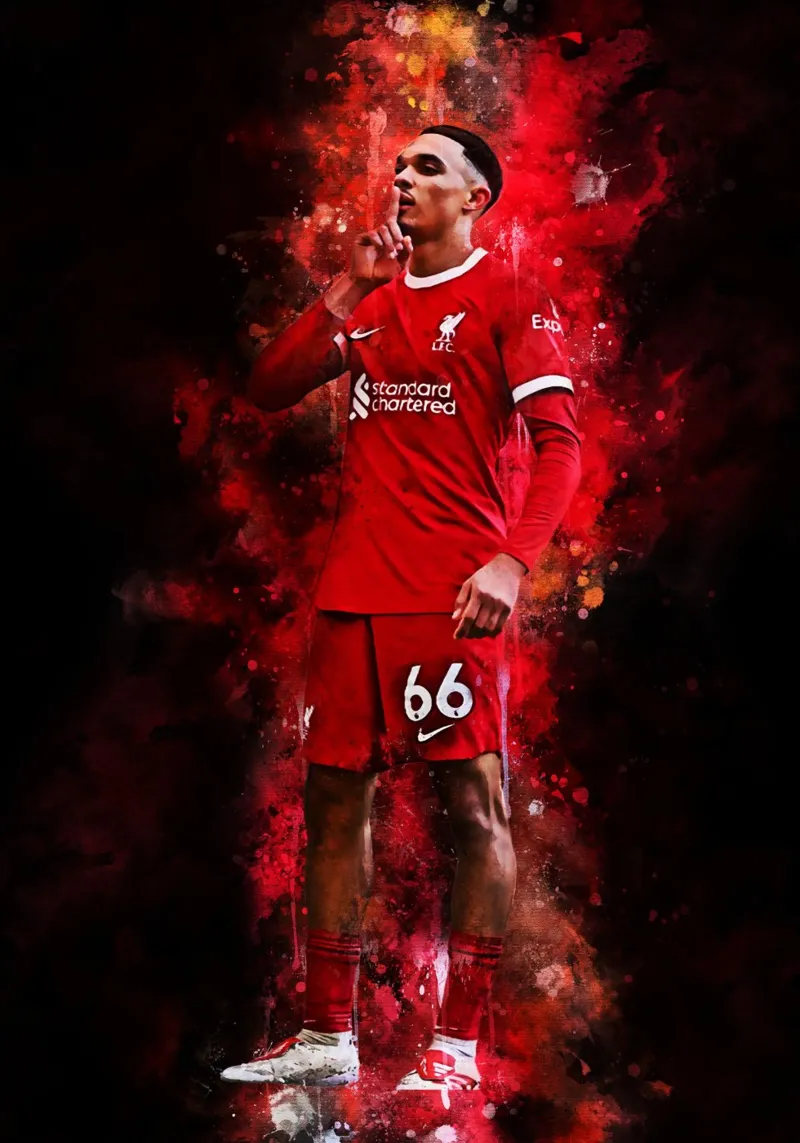 Trent Alexander-Arnold poster con telaio in alluminio da MasterInkArt