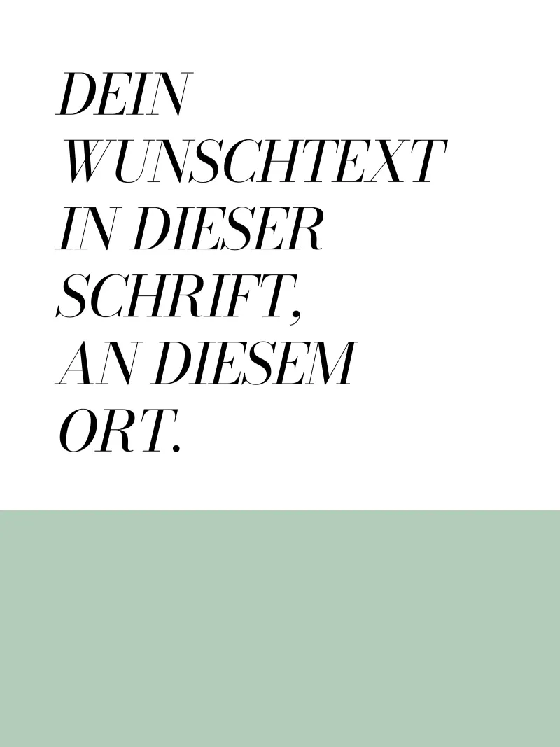 Wunschtext - geometrisch grün alluminio dibond da WORTSPIEL